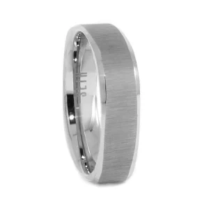 Aliança de Tungstênio London Prata Fosco 5mm
