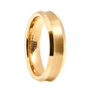 Aliança de Tungstênio Soulmate Ouro fosco 5mm