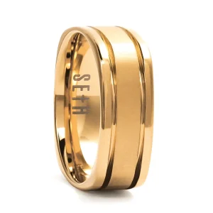 Aliança de Tungstênio True Ouro Fosco 7mm