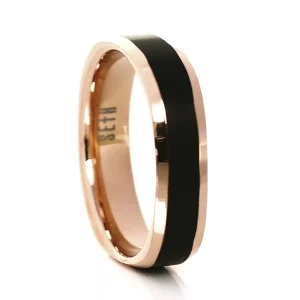 Aliança de Tungstênio Shiver Ródio Negro Fosco 5mm