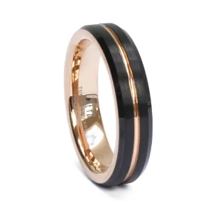 Aliança de Tungstênio Harmony Ródio Negro Fosco 5mm