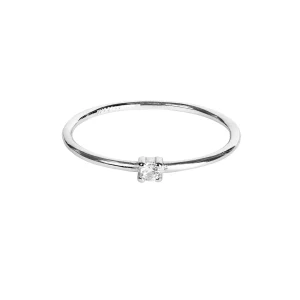 Anel Solitário Slim Prata 925 Isolde