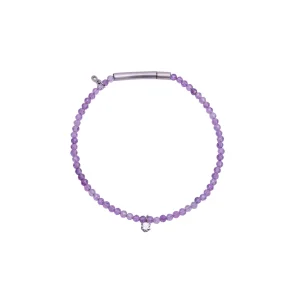 Pulseira Paris 1 volta Pingente Infinito Lilás
