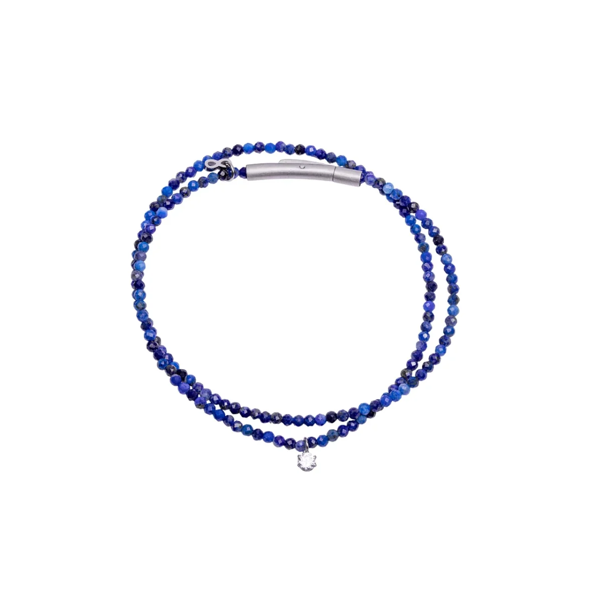 Pulseira Saint-Tropez 2 voltas Pingente Infinito Azul Anil