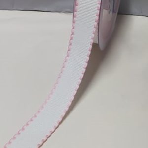 Quadrilé Branco /Rosa Bébé