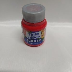 Tinta de Tecido Acrilex Vermelho Fogo 507