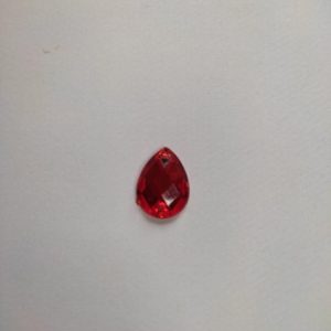 Pedra Média Lágrima Decorativa Vermelho