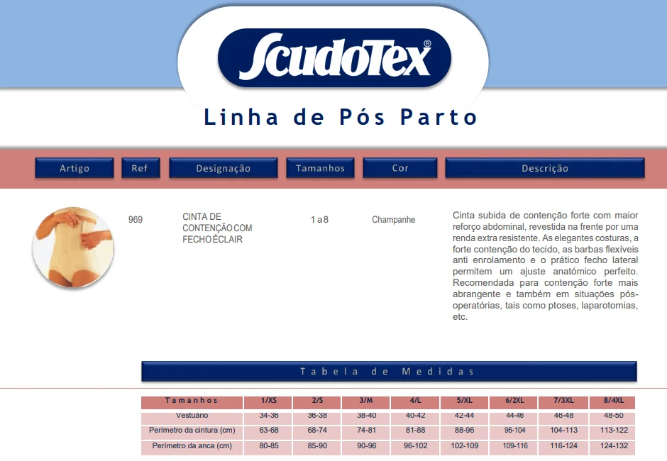 CINTA DE CONTENÇÃO DE CINTURA SUBIDA COM FECHO ÉCLAIR – SCUDOTEX - Image 3