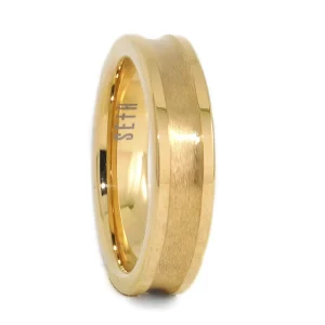 Aliança de Tungstênio Always Ouro Fosco 5mm