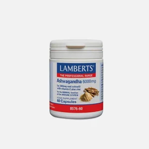 ASHWAGANDHA 6000MG – 60 CÁPSULAS – LAMBERTS