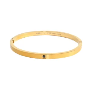 Bracelete Lyon Titânio Dourado Fosco