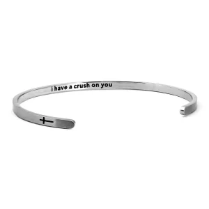Bracelete Titânio Friendship Prata 3mm