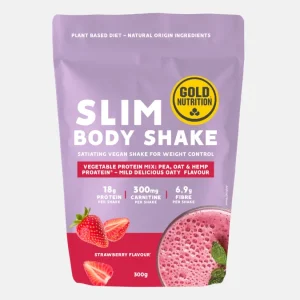 SLIM BODY SHAKE MORANGO – 300G – GOLD NUTRITION