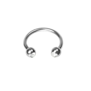 Piercing Argola Bola Cravejada