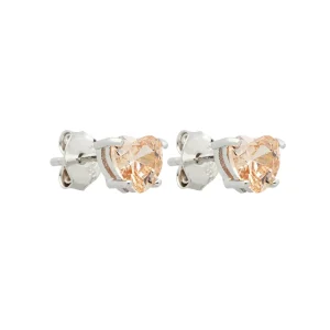 Brinco Prata 925 Ponto de luz Coração 5mm