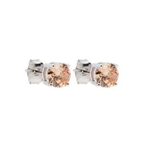 Brinco Prata 925 Ponto de luz redondo 5mm