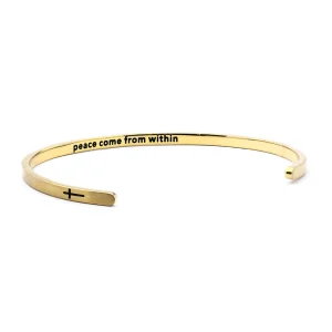Bracelete Titânio Friendship Dourado 3mm
