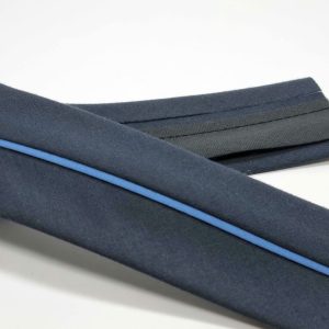 Fita Cós Termocolado com Vivo Azul e Barbatana 50mm Marinho