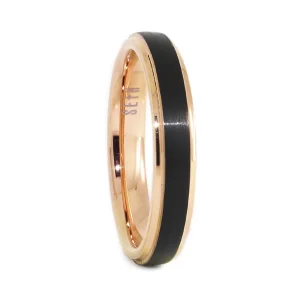 Aliança de Tungstênio Venice Ródio Negro fosco 4mm