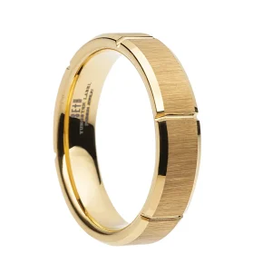 Aliança de Tungstênio Infinite Ouro Fosco 4mm