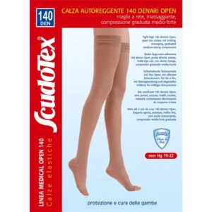 MEIA AG 140 DEN ATÉ Á RAIZ DA COXA COM SILICONE BIQUEIRA ABERTA – SCUDOTEX