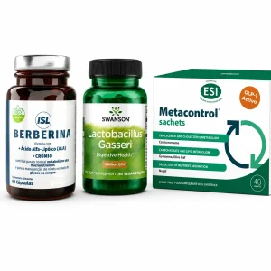 PACK METABOLIC CONTROL – ISL BERBERINA – 60 CÁPSULAS + SWANSON GASSERI – 60 CÁPSULAS + ESI METACONTROL – 40 SAQUETAS